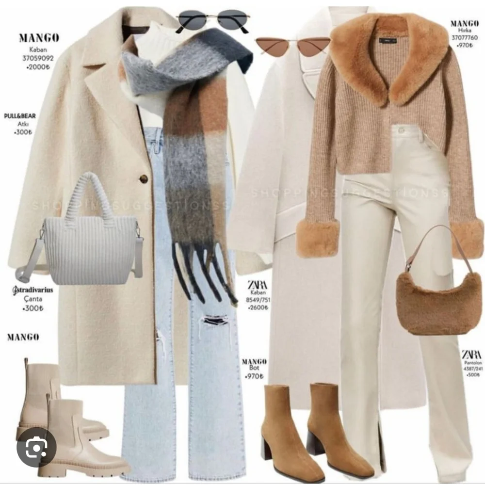 Zara Faux Leather Cream Pants Slit